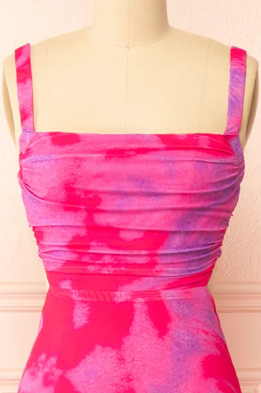 Ahuria | Long Tie-Dye Fitted Dress