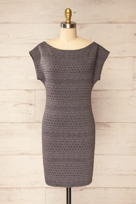 Eva-Marie Grey | Cable Pattern Short Dress