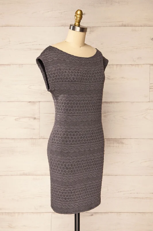 Eva-Marie Grey | Cable Pattern Short Dress