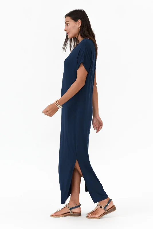 Elsie Navy Bamboo Dress