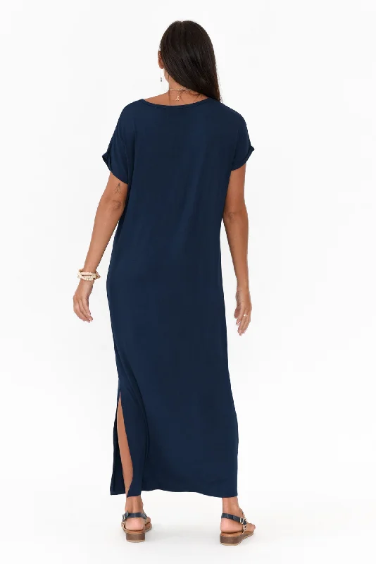 Elsie Navy Bamboo Dress