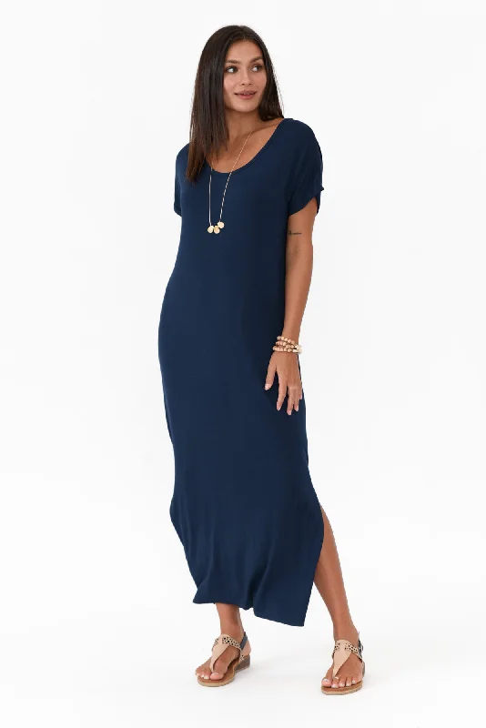 Elsie Navy Bamboo Dress