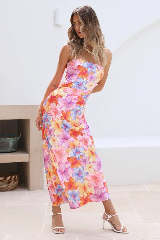 RUNAWAY THE LABEL Splendour Strapless Dress Floral