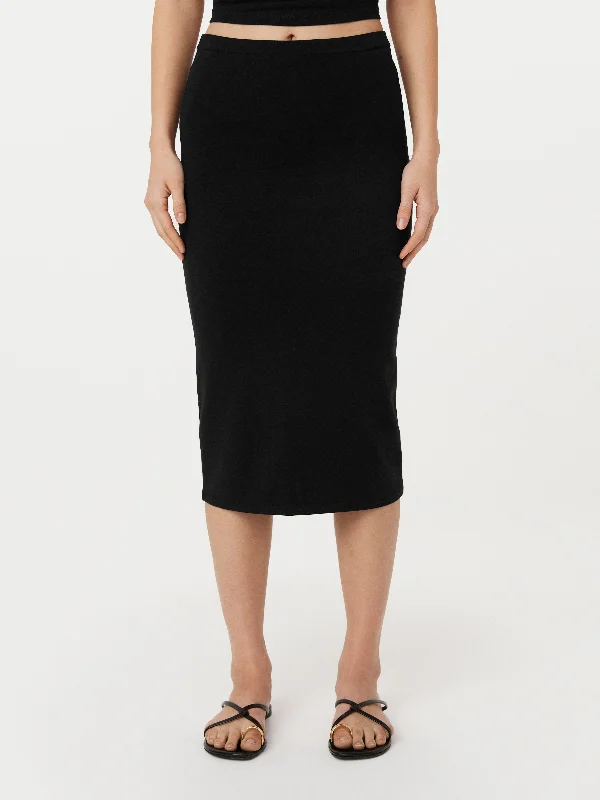 The Jersey Skirt in Washed Black