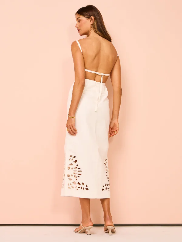 Acler Delacourt Midi Dress in Ivory