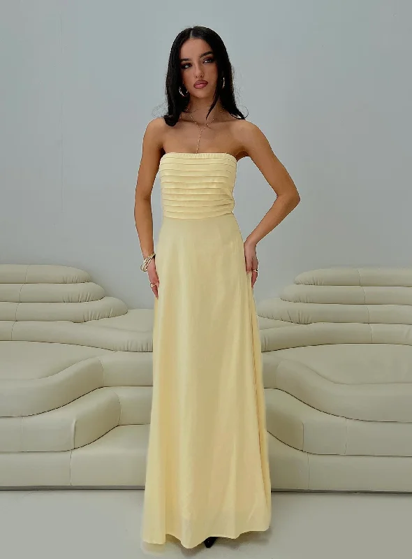 Anamaria Strapless Maxi Dress Lemon