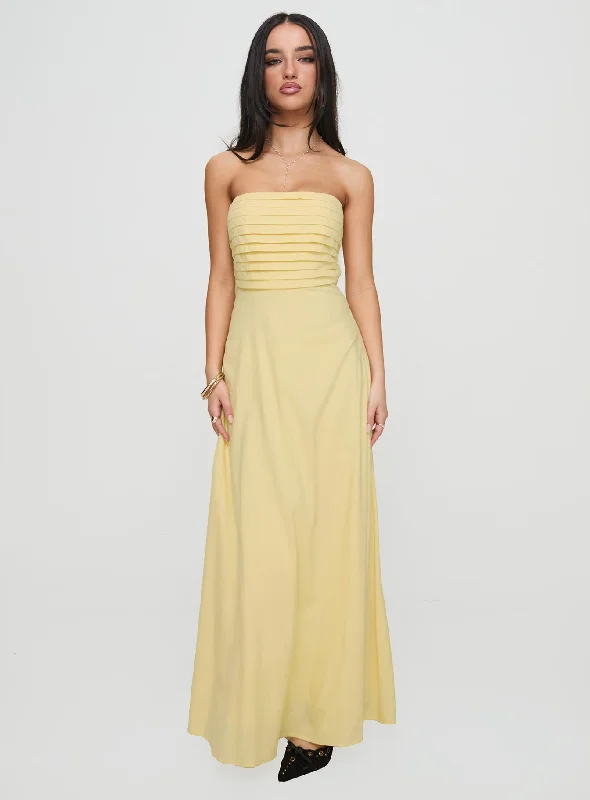 Anamaria Strapless Maxi Dress Lemon