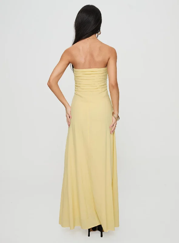 Anamaria Strapless Maxi Dress Lemon