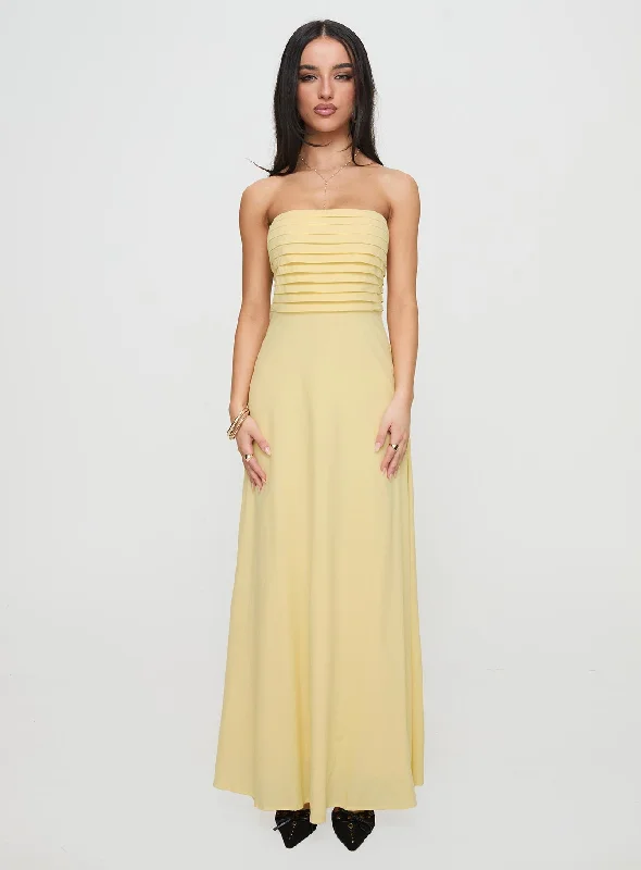 Anamaria Strapless Maxi Dress Lemon