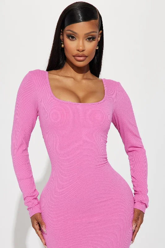 Ava Shapewear Maxi Dress - Pink