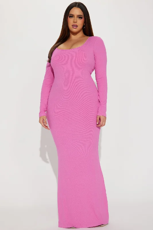 Ava Shapewear Maxi Dress - Pink