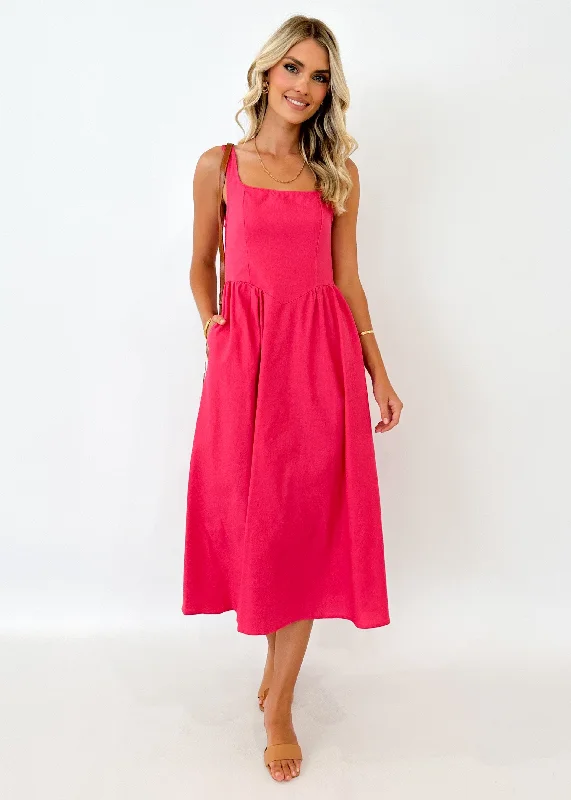 Bayso Maxi Dress - Hot Pink