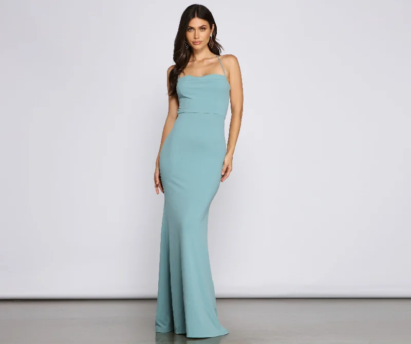 Claudette Formal Lace-Up Mermaid Dress