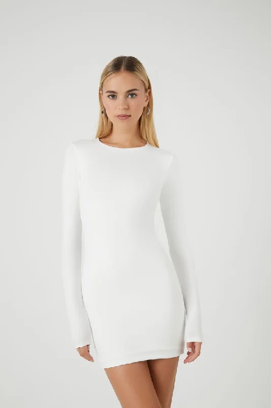 Forever 21 Women's Contour Bodycon Mini Dress White