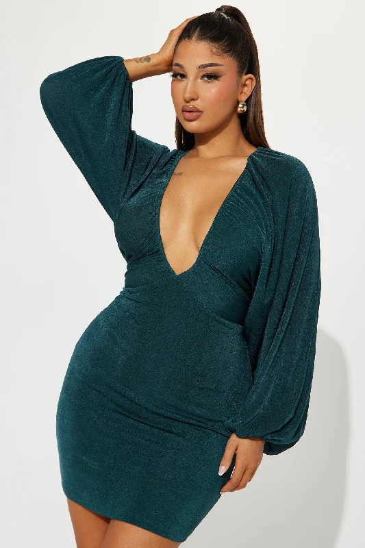 Keilani Slinky Mini Dress - Green