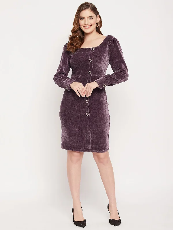 MADAME Velvet Sheath Dress