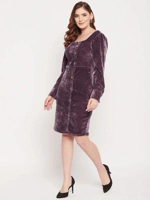 MADAME Velvet Sheath Dress