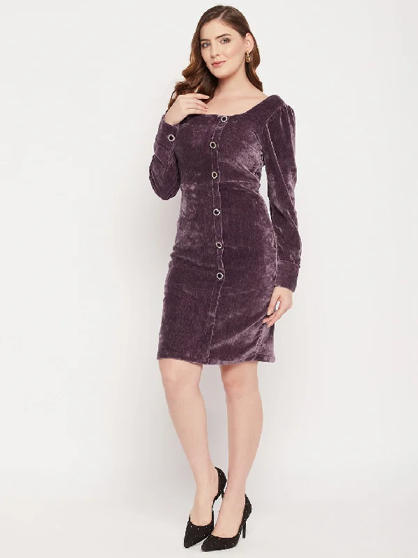 MADAME Velvet Sheath Dress