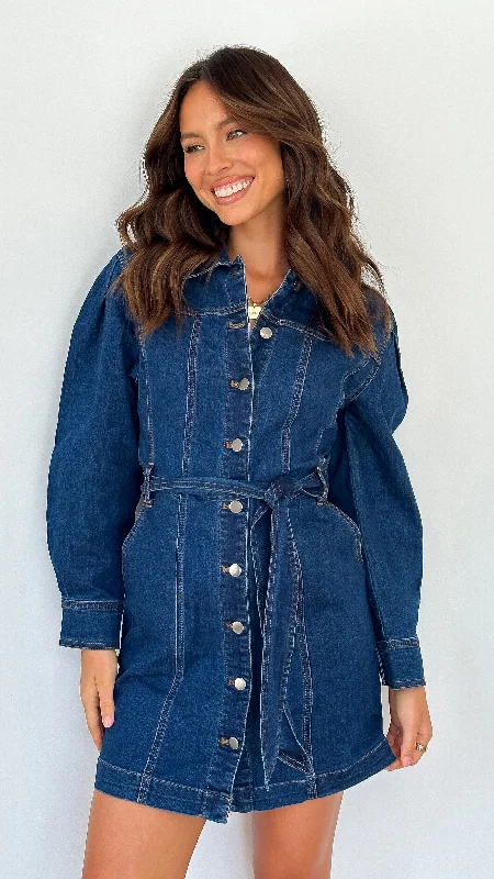 Margie Denim Mini Dress - Indigo