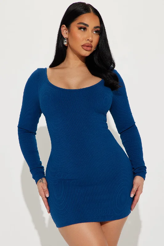 Marley Snatched Mini Dress - Navy