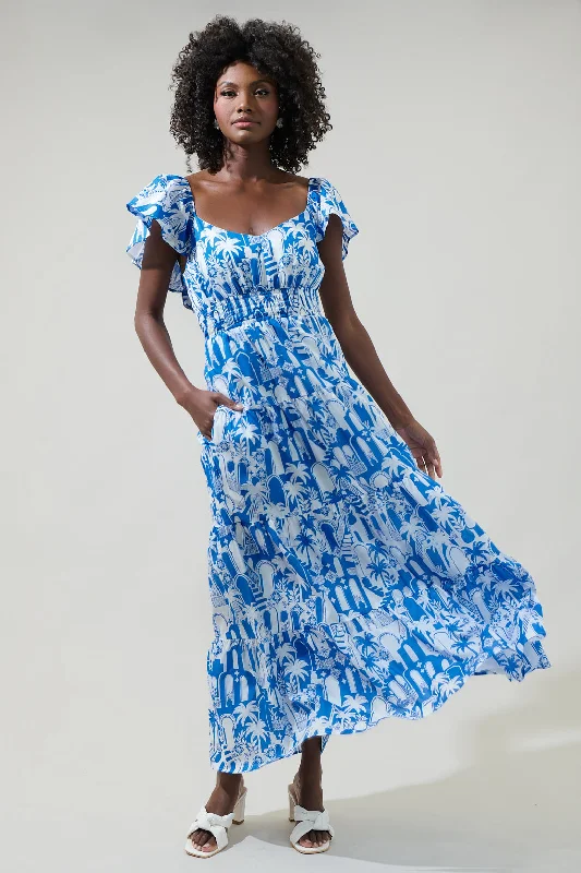 Nala Tiered Smocked Maxi Dress