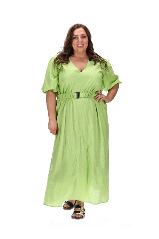 Rohan V Neck Midi Green