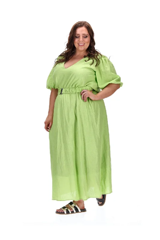 Rohan V Neck Midi Green