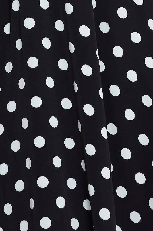 Polka Dot Max Dress Long Sleeve