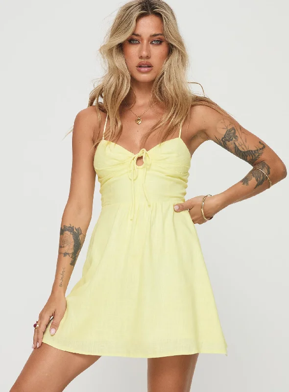 Tassos Mini Dress Lemon