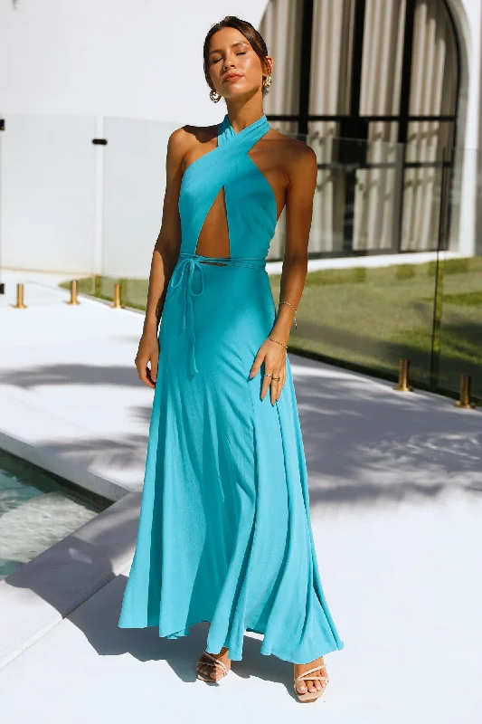 Vast Oceans Maxi Dress Aqua