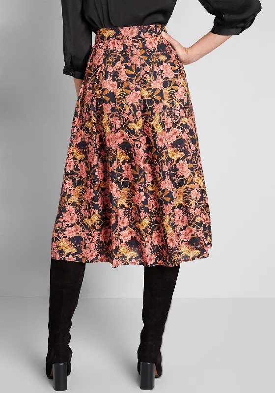 Assorted Admirers Buttoned Midi Skirt