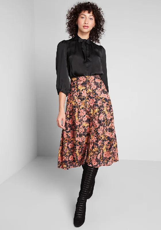 Assorted Admirers Buttoned Midi Skirt