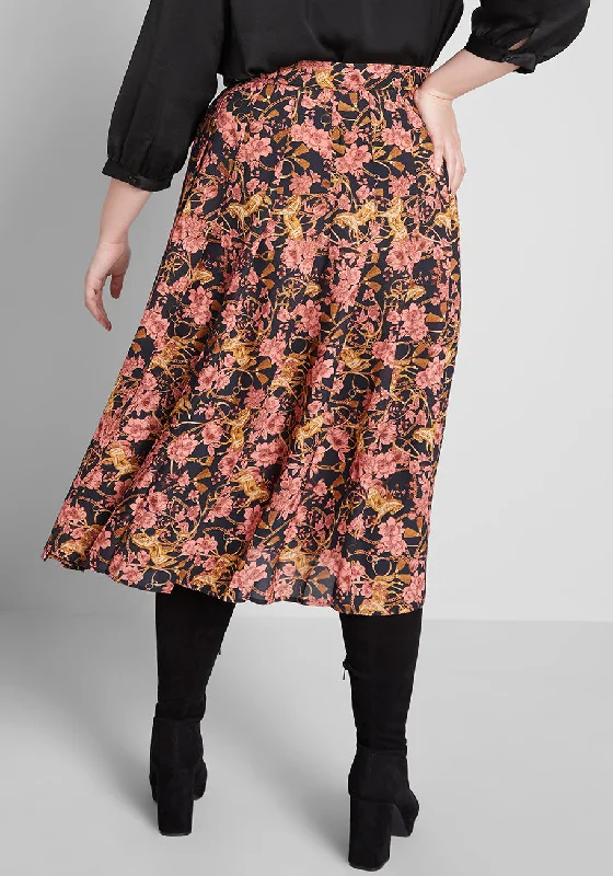 Assorted Admirers Buttoned Midi Skirt