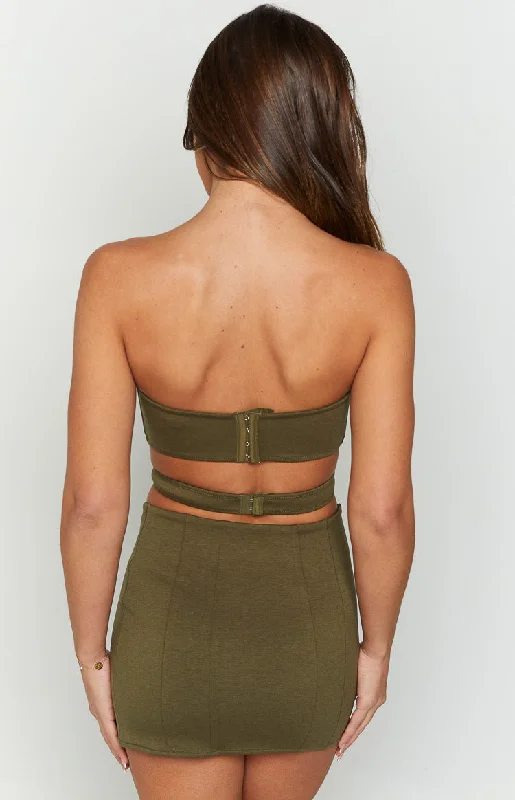 Maria Khaki Mini Skirt