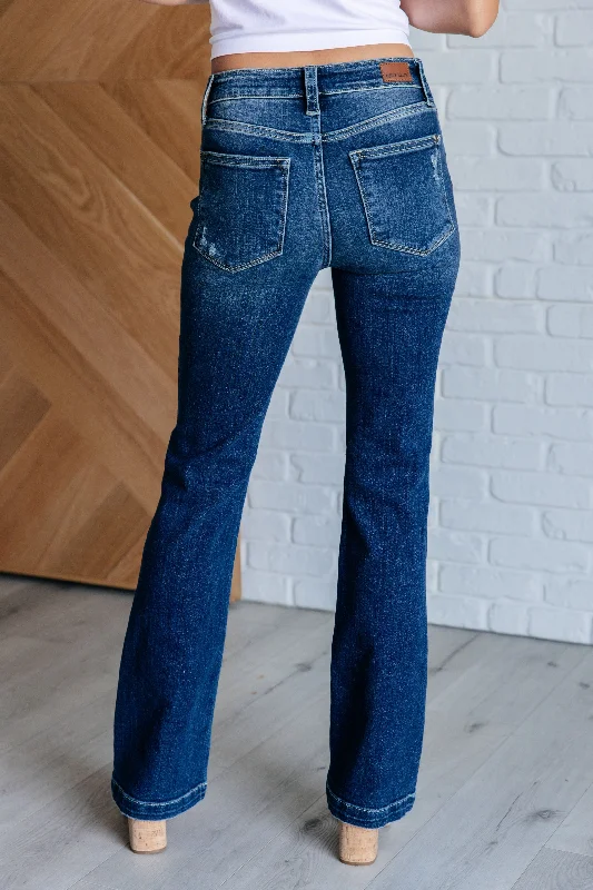 Judy Blue Mid Rise Distressed Bootcut Jeans