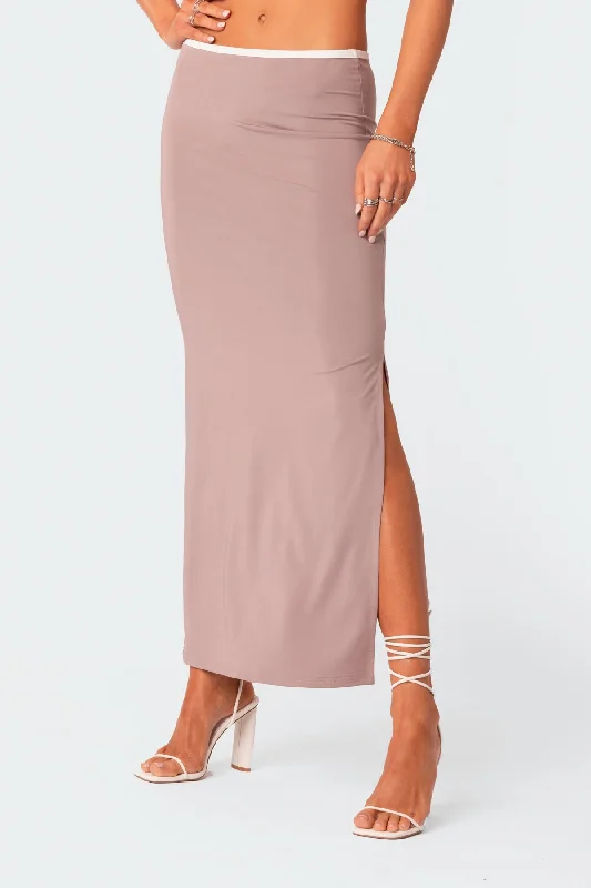 Nadia Side Slitted Maxi Skirt