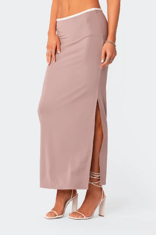 Nadia Side Slitted Maxi Skirt