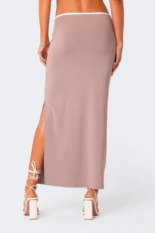 Nadia Side Slitted Maxi Skirt