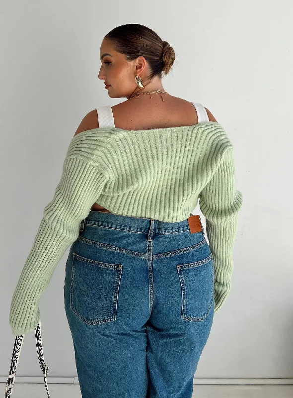 Aytan Bolero Sweater Green Curve