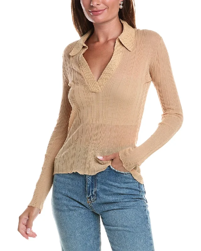 BCBGMAXAZRIA Sheer Sweater