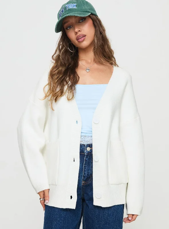 Burke Cardigan White