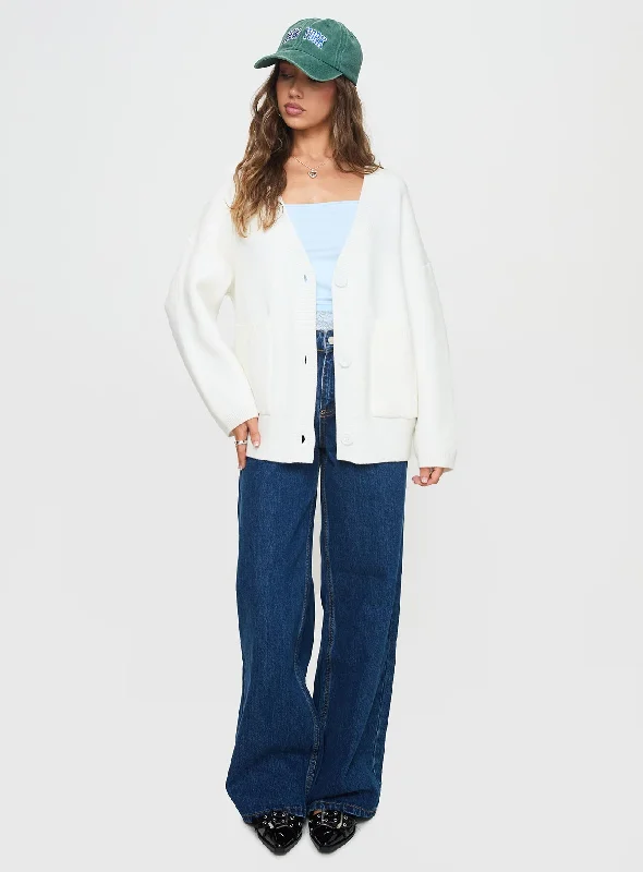 Burke Cardigan White