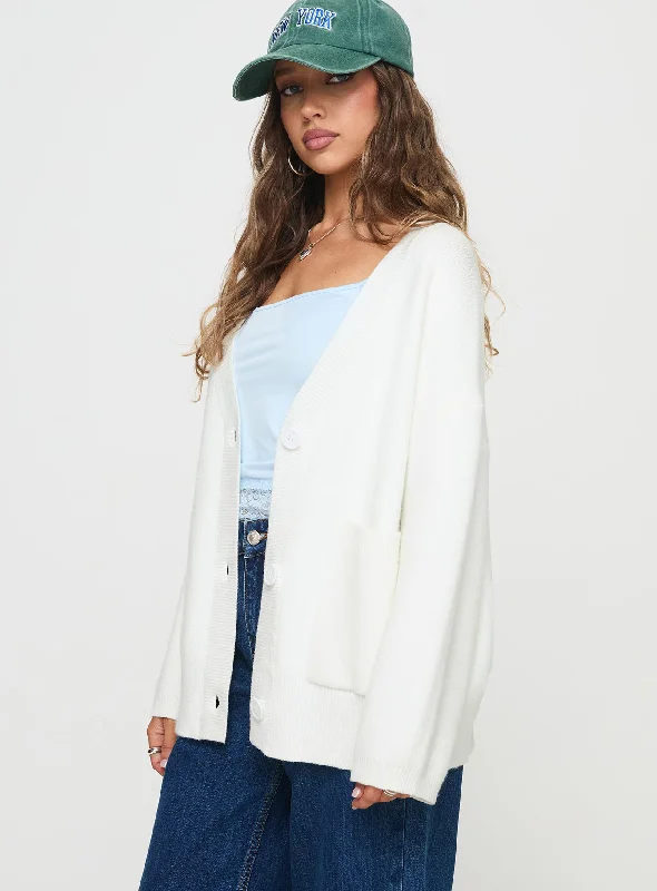 Burke Cardigan White