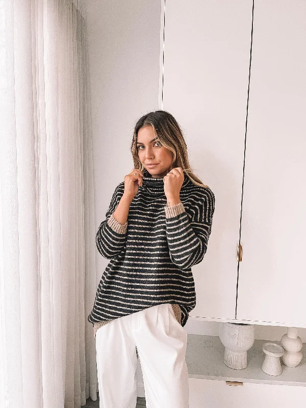 Cheska Knit - Black Stripe