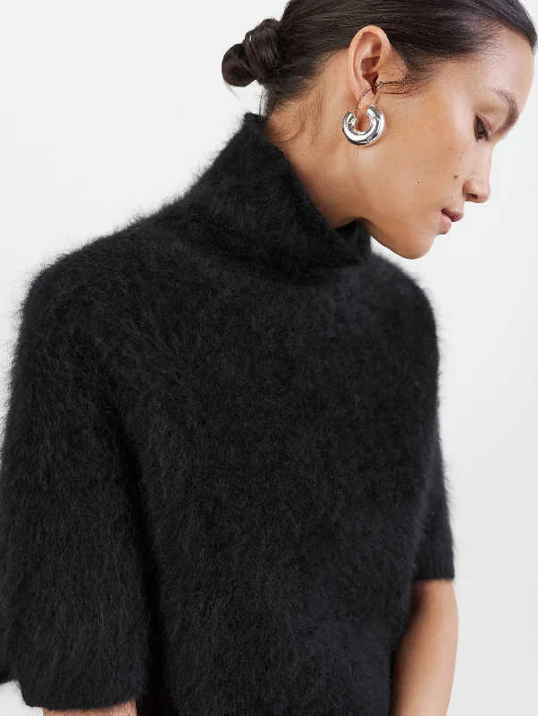 Cuddle Cashmere Turtleneck in Black