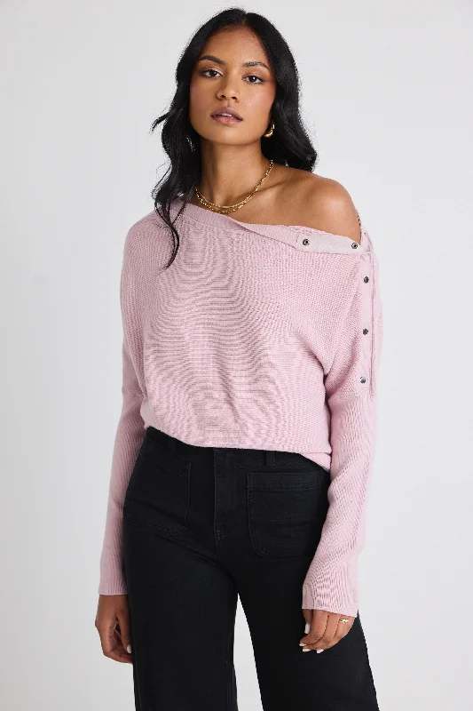 Elope Blush Pink Batwing Knit Jumper