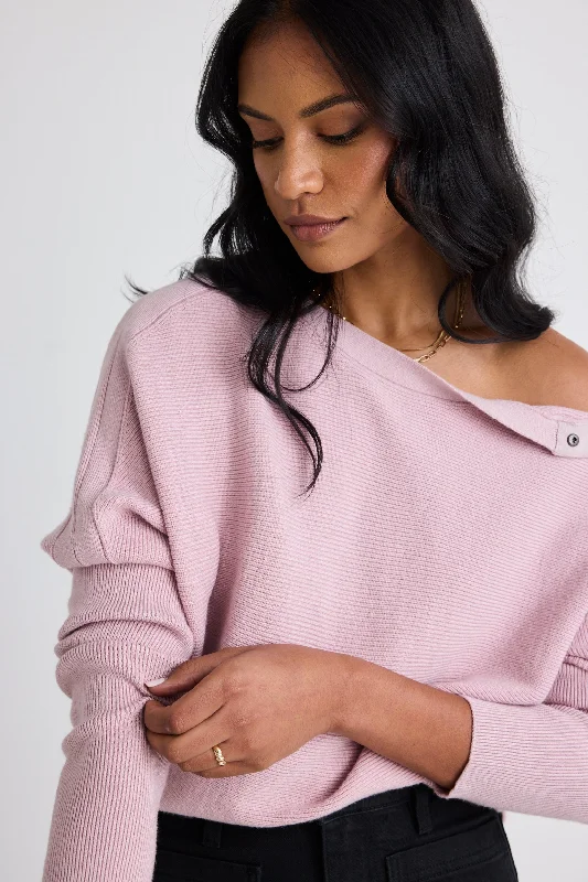 Elope Blush Pink Batwing Knit Jumper