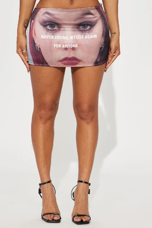 Having A Moment Printed Micro Mini Skirt - Multi Color