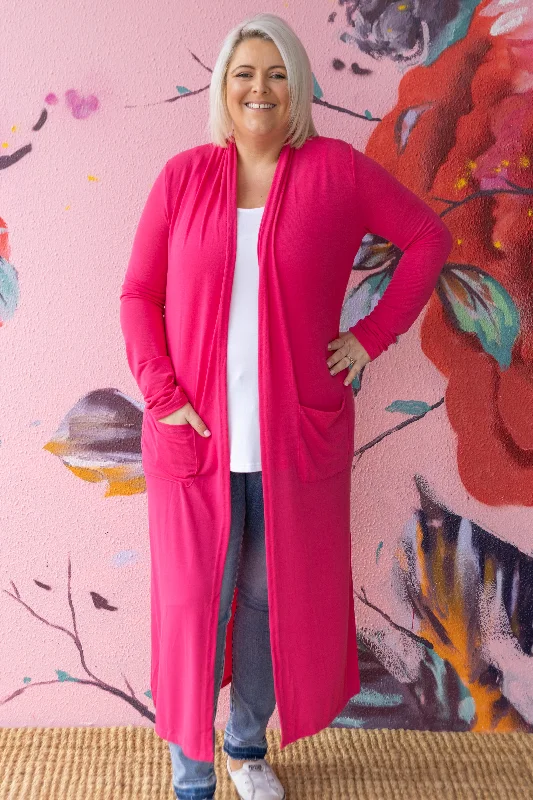 Jane Cardigan in Hot Pink