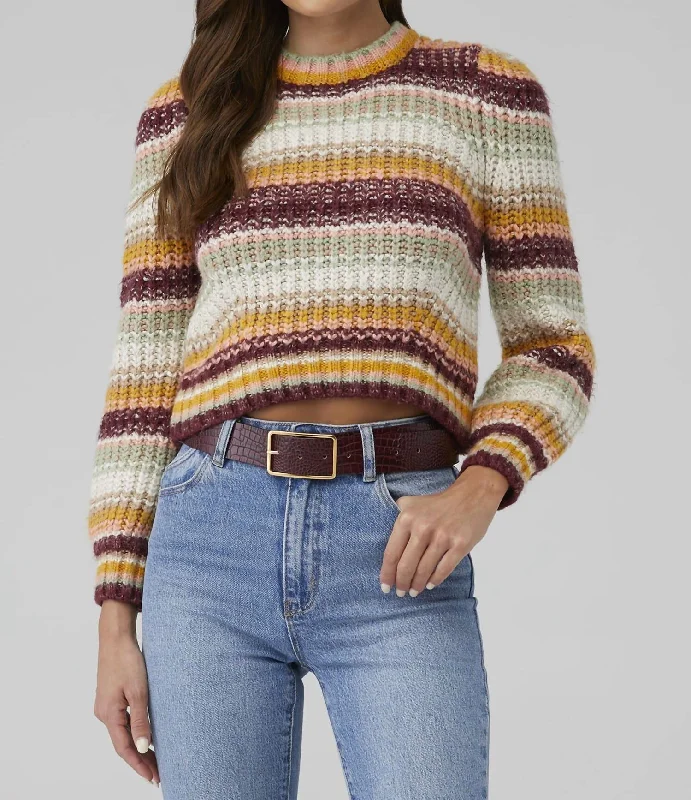 Khalida Stripe Sweater In Multi